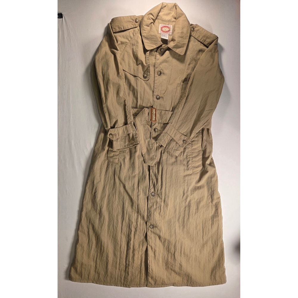 Vintage Banana Republic Women's 100% Nylon Trench Coat Tan Size S